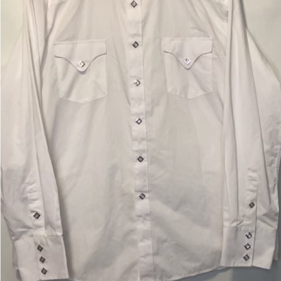White Horse Ranch Western Snap Pearl Button Down Long Sleeve Shirts Men’s Sz XL - Picture 6 of 13